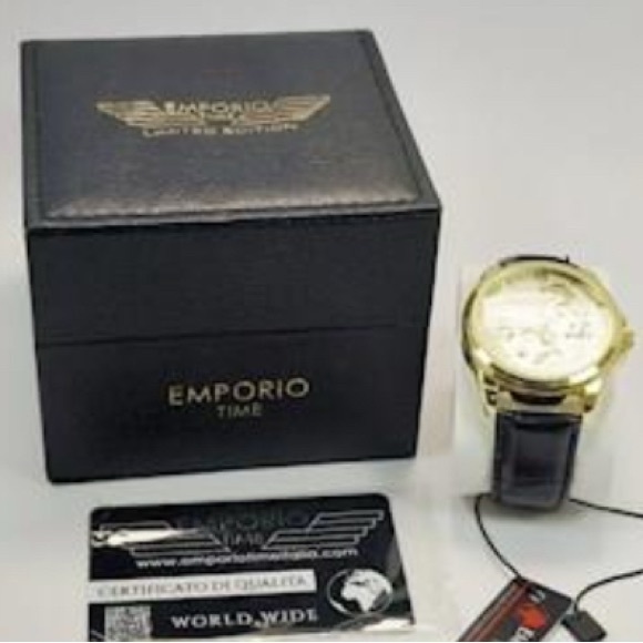 Emporio Armani Gold and Black Watch